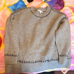 And Now This Sweater with Black Stitch Detailing